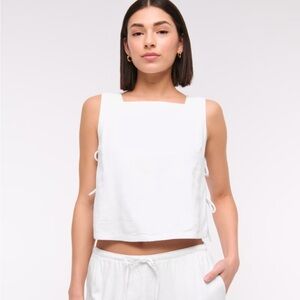 Abercrombie & Fitch Apron Linen-Blend Set Top